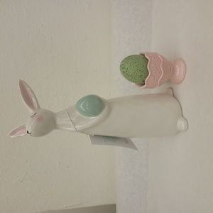 Martha Stewart Ceramic Easter Bunny With An Attitude, Holding Egg